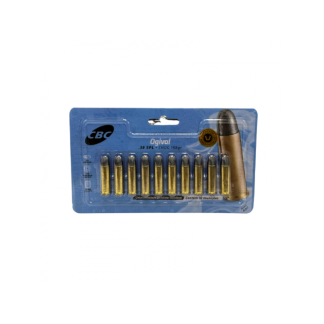MUNIÇÃO CBC .38 SPL CHOG 158GR OGIVAL